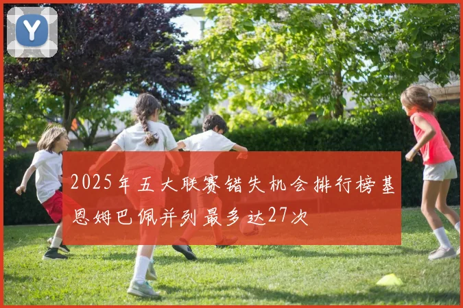 2025年五大联赛错失机会排行榜基恩姆巴佩并列最多达27次